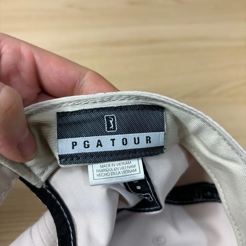 PGA Hat Cap Strap Back Brown Tan‎ Professional Golf Golfing Performance